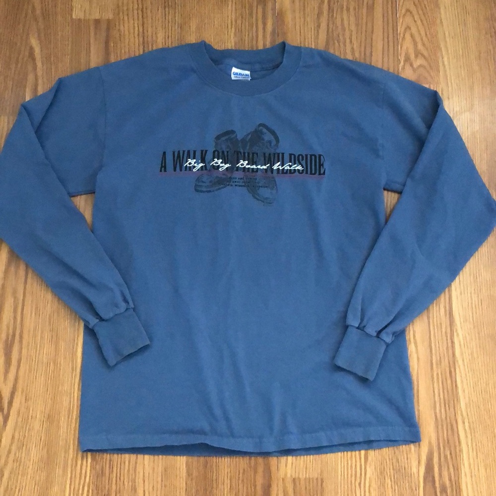 Minnesota Big Bog state park boardwalk long sleeve crewneck T-shirt size medium